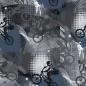 Preview: Softshell Druck Biker auf Grau/Anthrazit Softshell Druck Baufahrzeuge auf Hellgrau mit Fleecabseite in Dunkelgrau